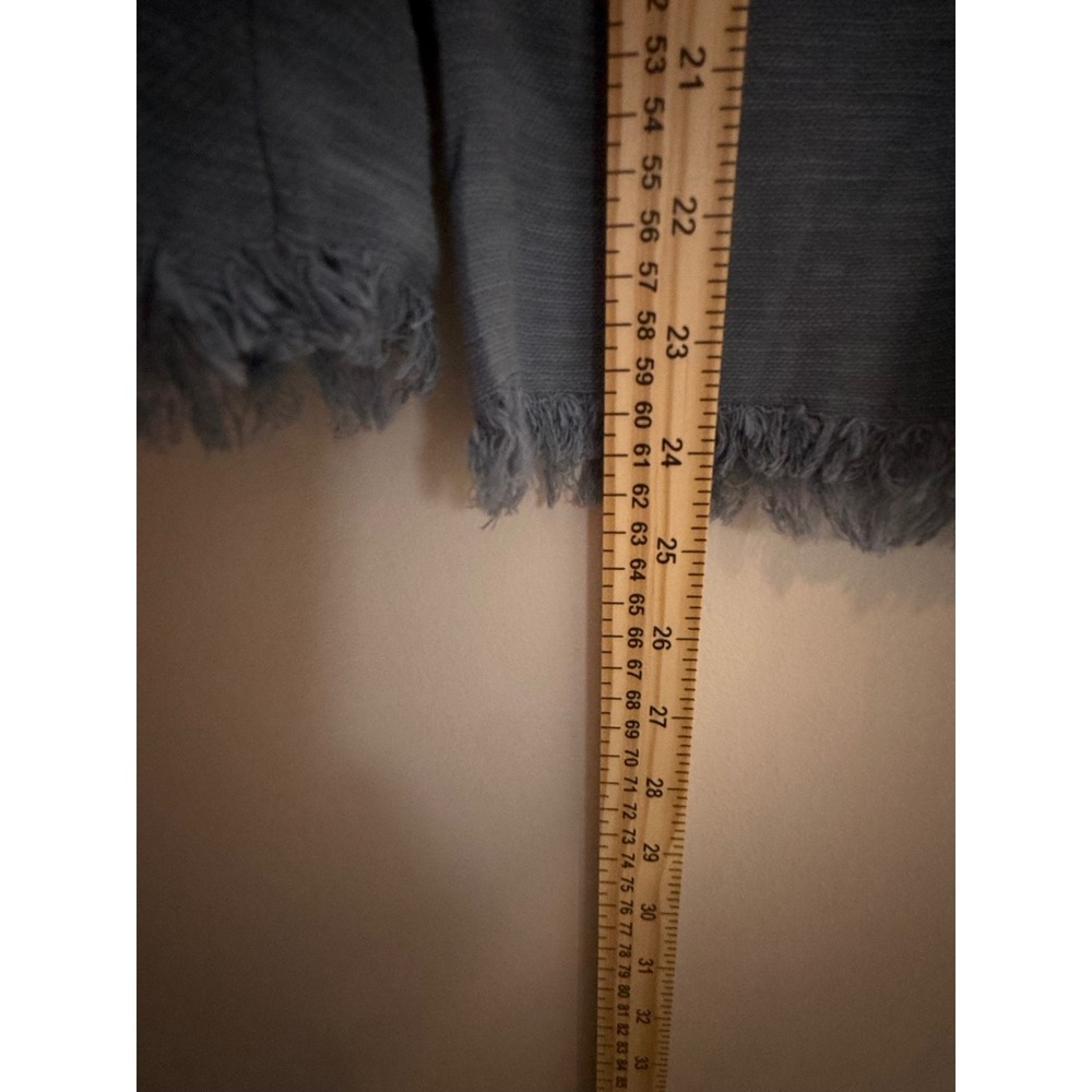 Gigio Plus Frayed Wide Leg Pants Blue Cotton Elastic Drawstring Waist XL - Picture 7 of 7